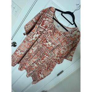 Fashion Bug women’s 4x shirt orange tan short sleeve